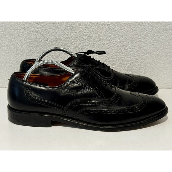 Allen Edmonds Mens Chester Wingtip Oxford Dress Shoe Sz 10.5 D Black Leather
